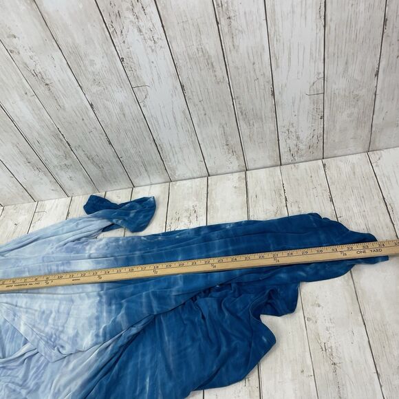 Soft Surroundings Open Front Cardigans/ Tank Tie Due Blue Sz L Soft Jersey Knit - Picture 9 of 9